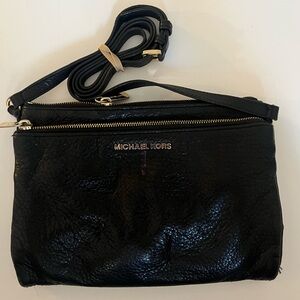 Michael Kors Black Leather Crossbody Bag